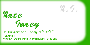 mate imrey business card